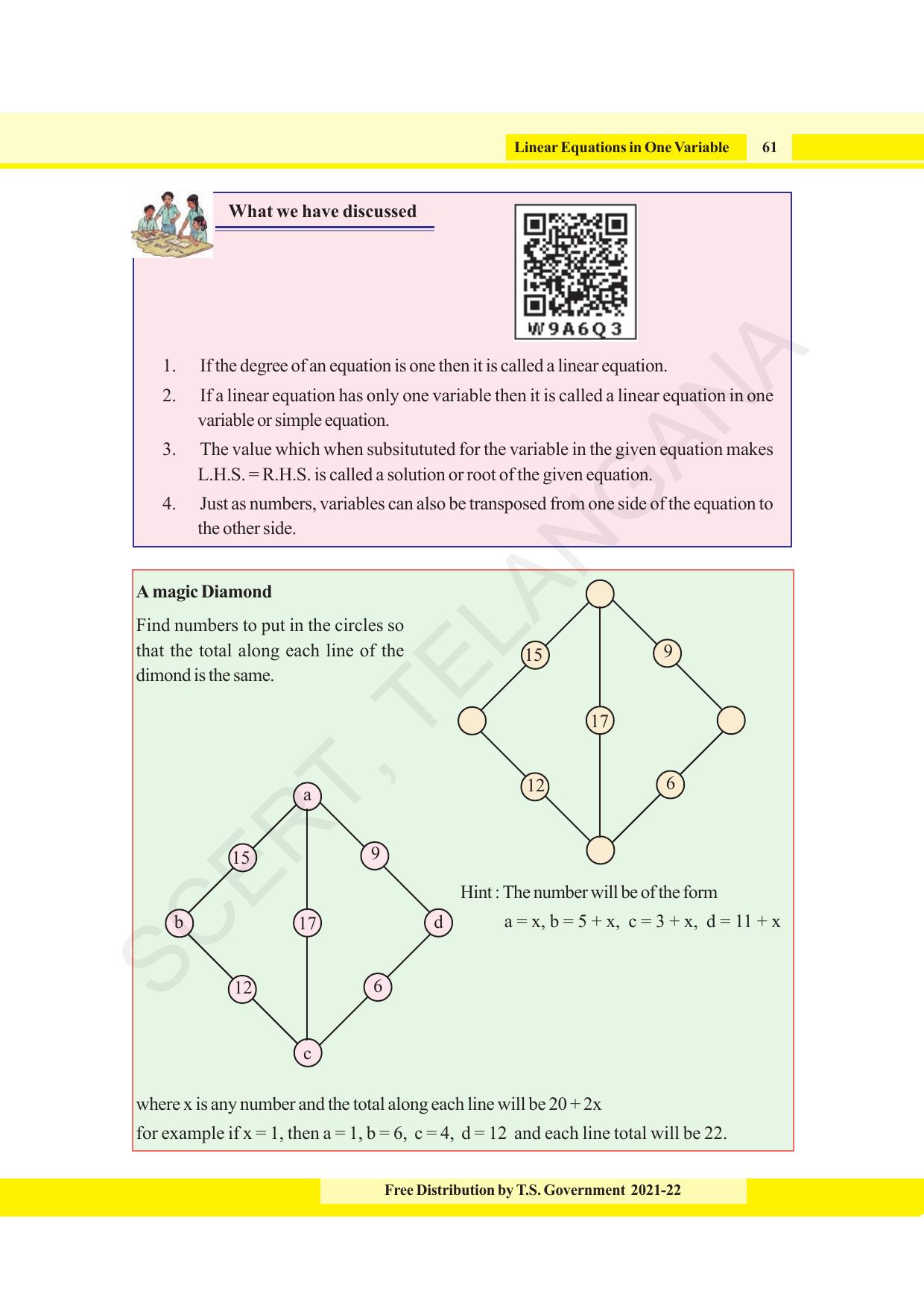 TS SCERT Class 8 Maths (English Medium) Text Book - Page 73