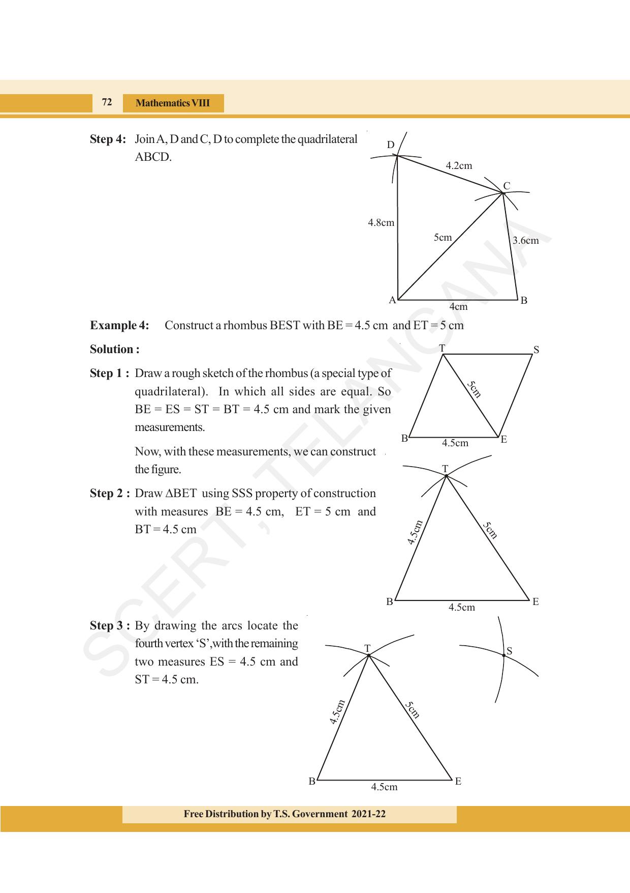 TS SCERT Class 8 Maths (English Medium) Text Book - Page 84