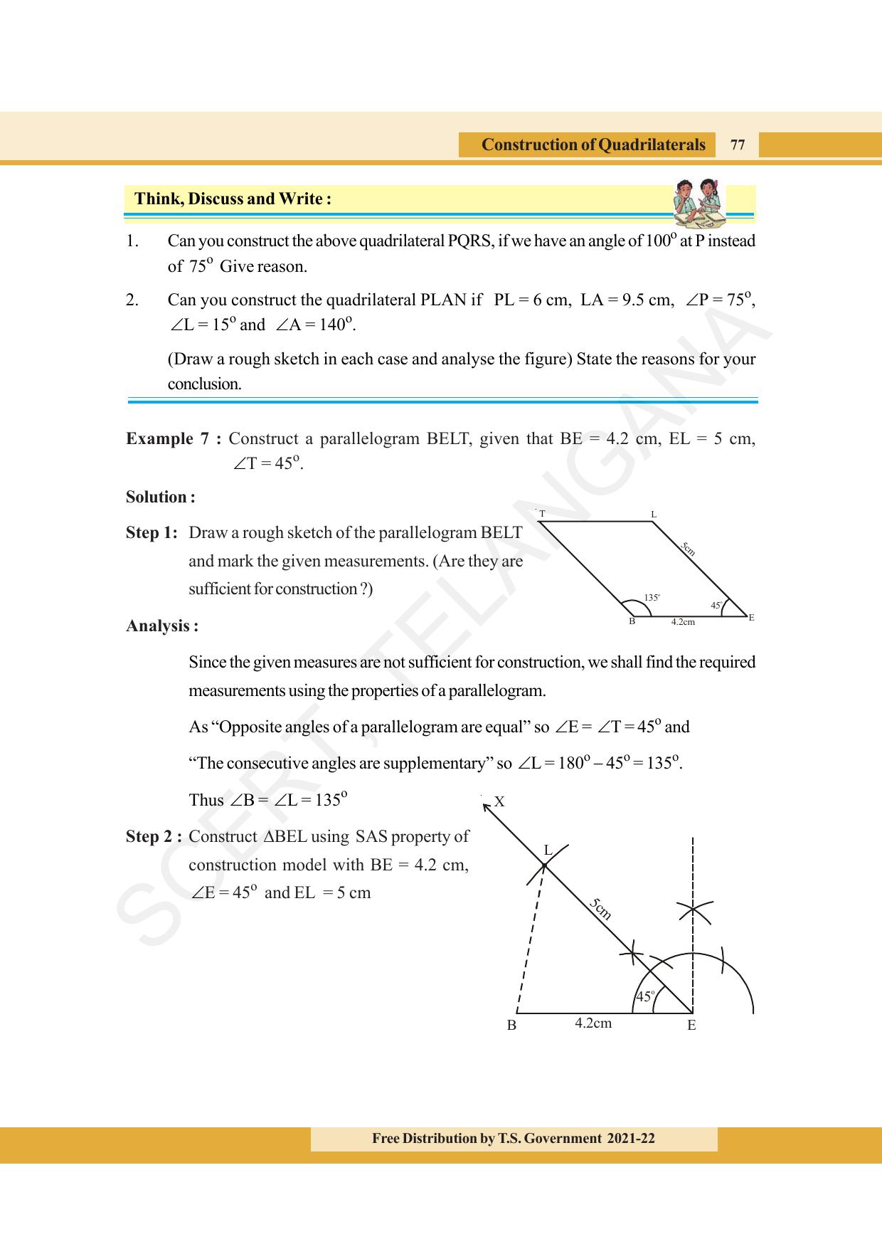 TS SCERT Class 8 Maths (English Medium) Text Book - Page 89