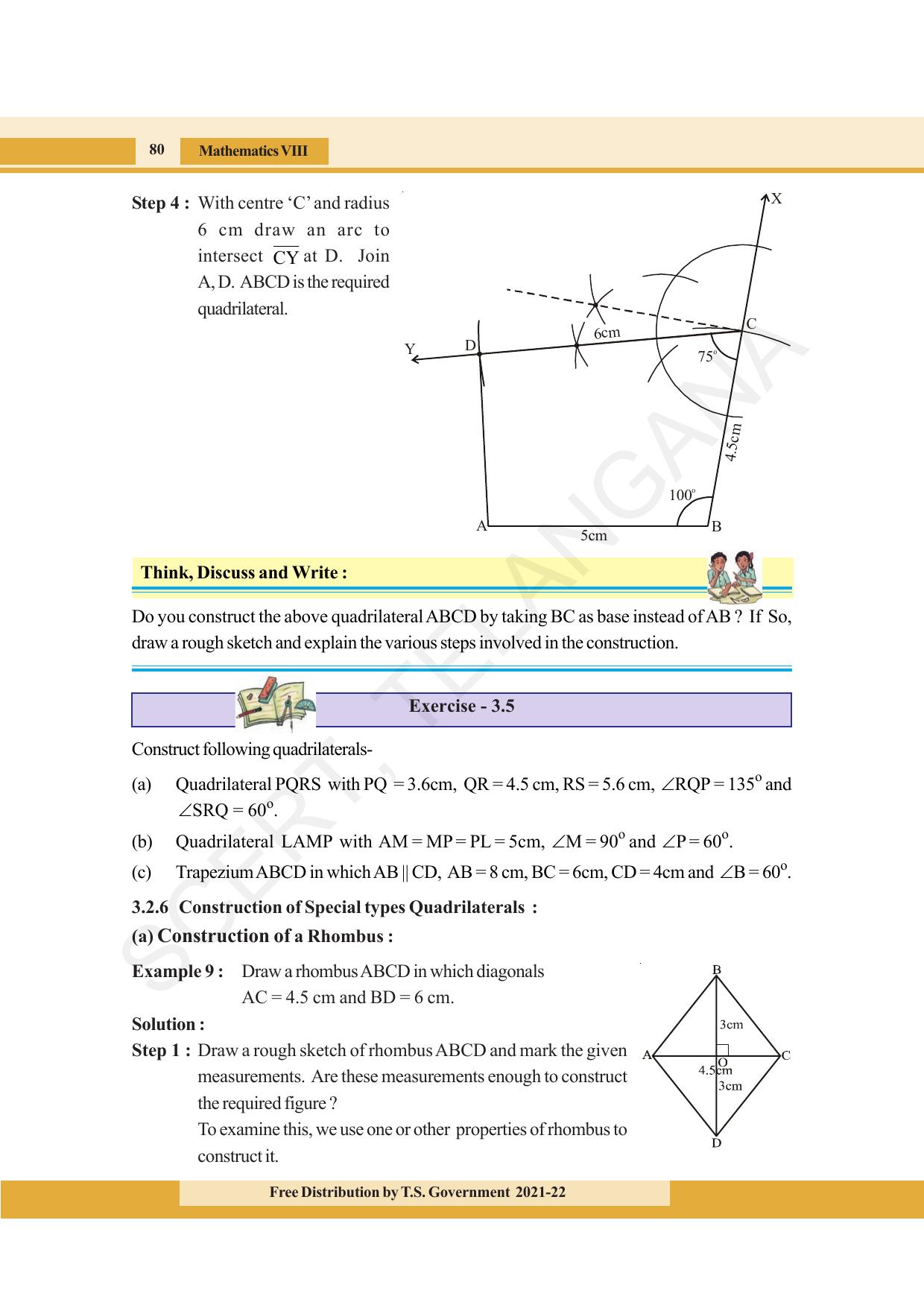 TS SCERT Class 8 Maths (English Medium) Text Book - Page 92