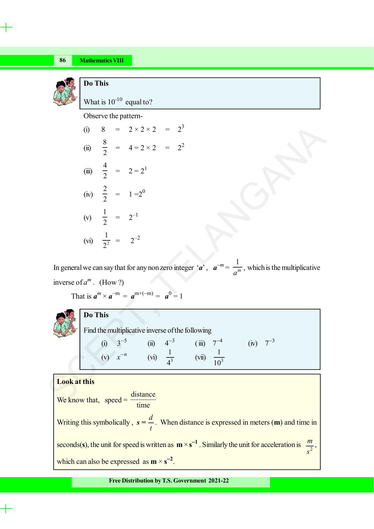 TS SCERT Class 8 Maths (English Medium) Text Book - Page 98