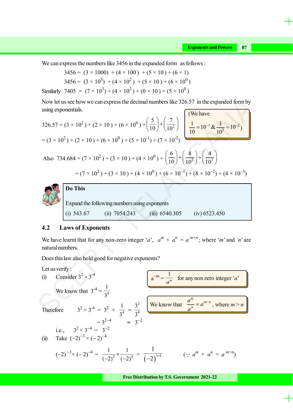 TS SCERT Class 8 Maths (English Medium) Text Book - Page 99