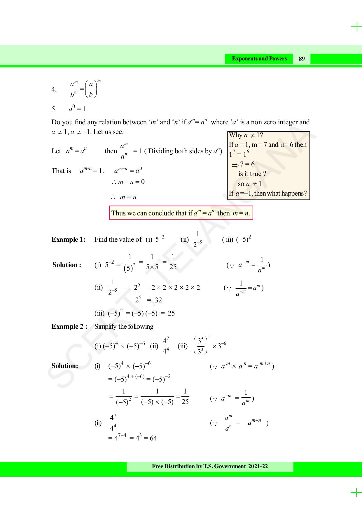 TS SCERT Class 8 Maths (English Medium) Text Book - Page 101