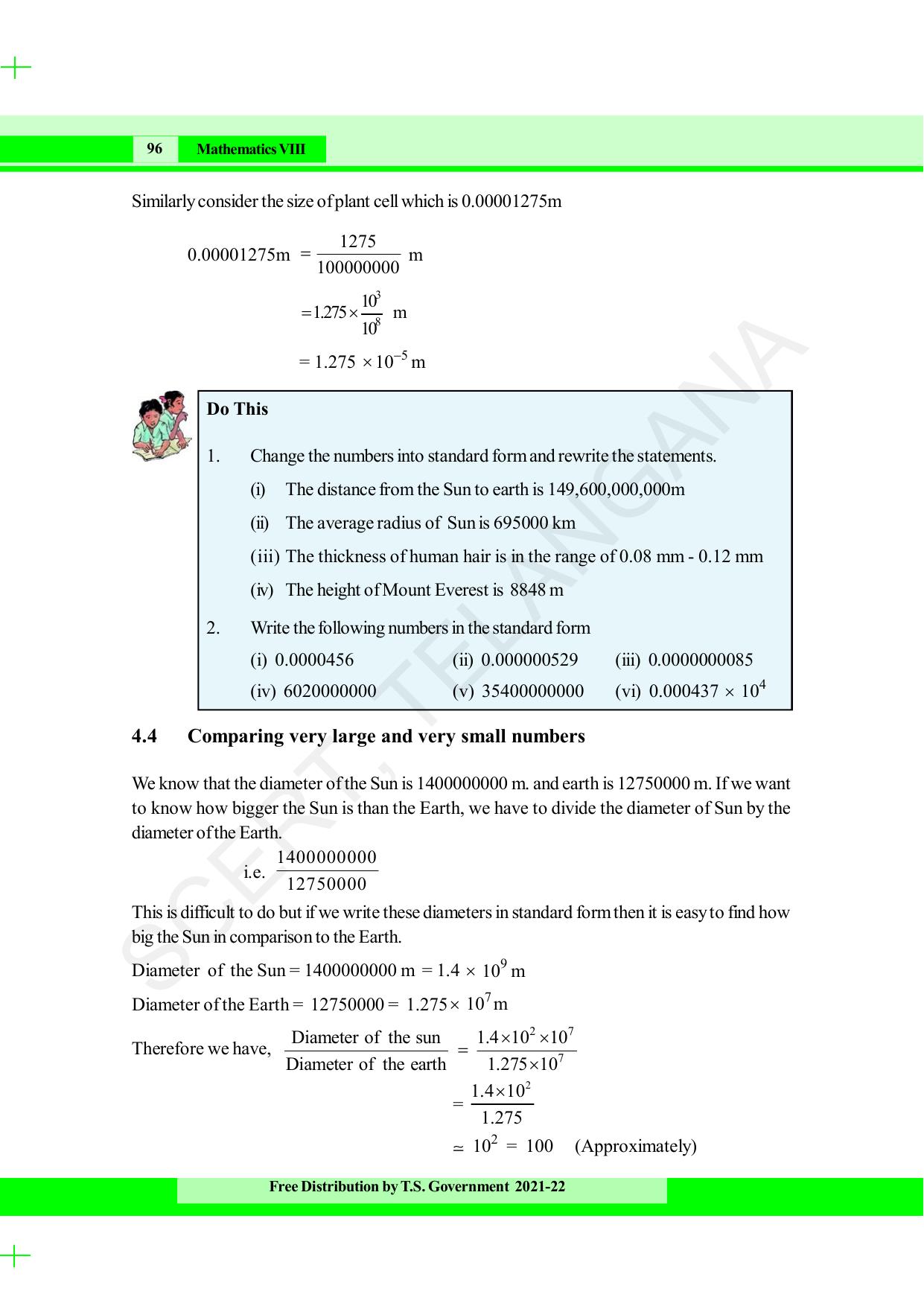 TS SCERT Class 8 Maths (English Medium) Text Book - Page 108