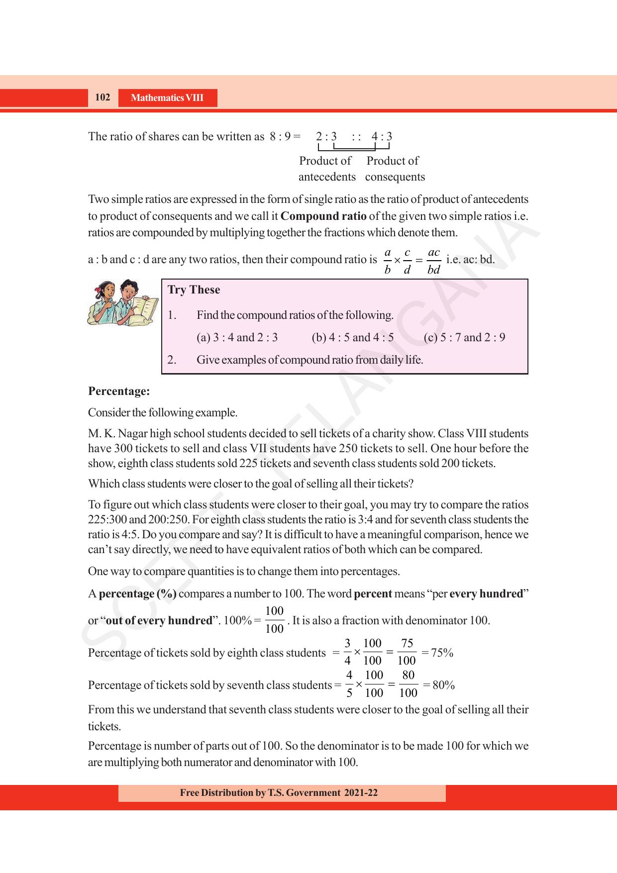 TS SCERT Class 8 Maths (English Medium) Text Book - Page 114