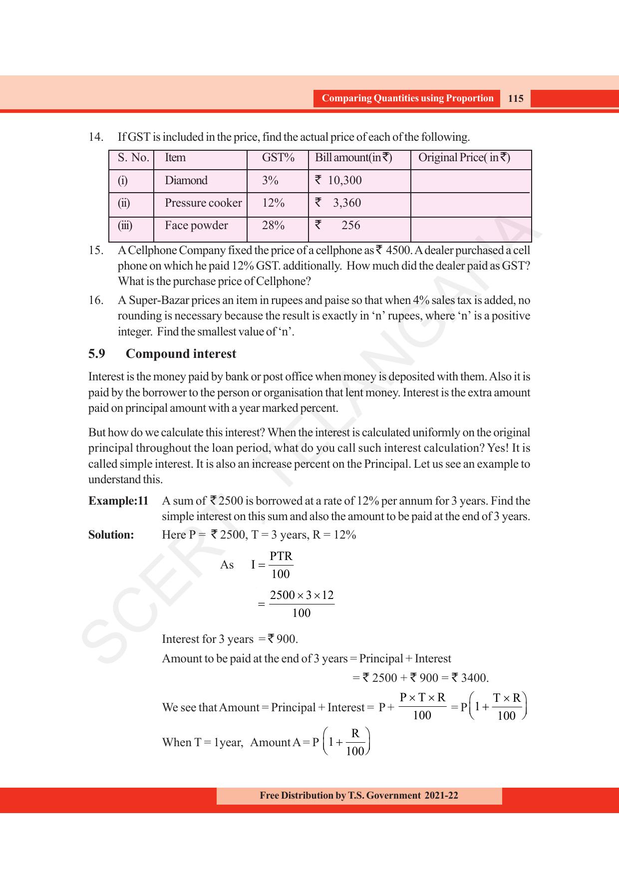 TS SCERT Class 8 Maths (English Medium) Text Book - Page 127