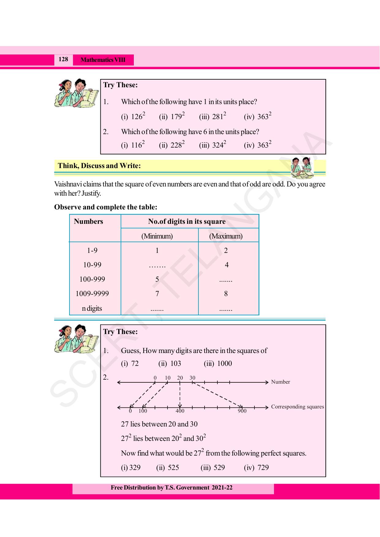 TS SCERT Class 8 Maths (English Medium) Text Book - Page 140