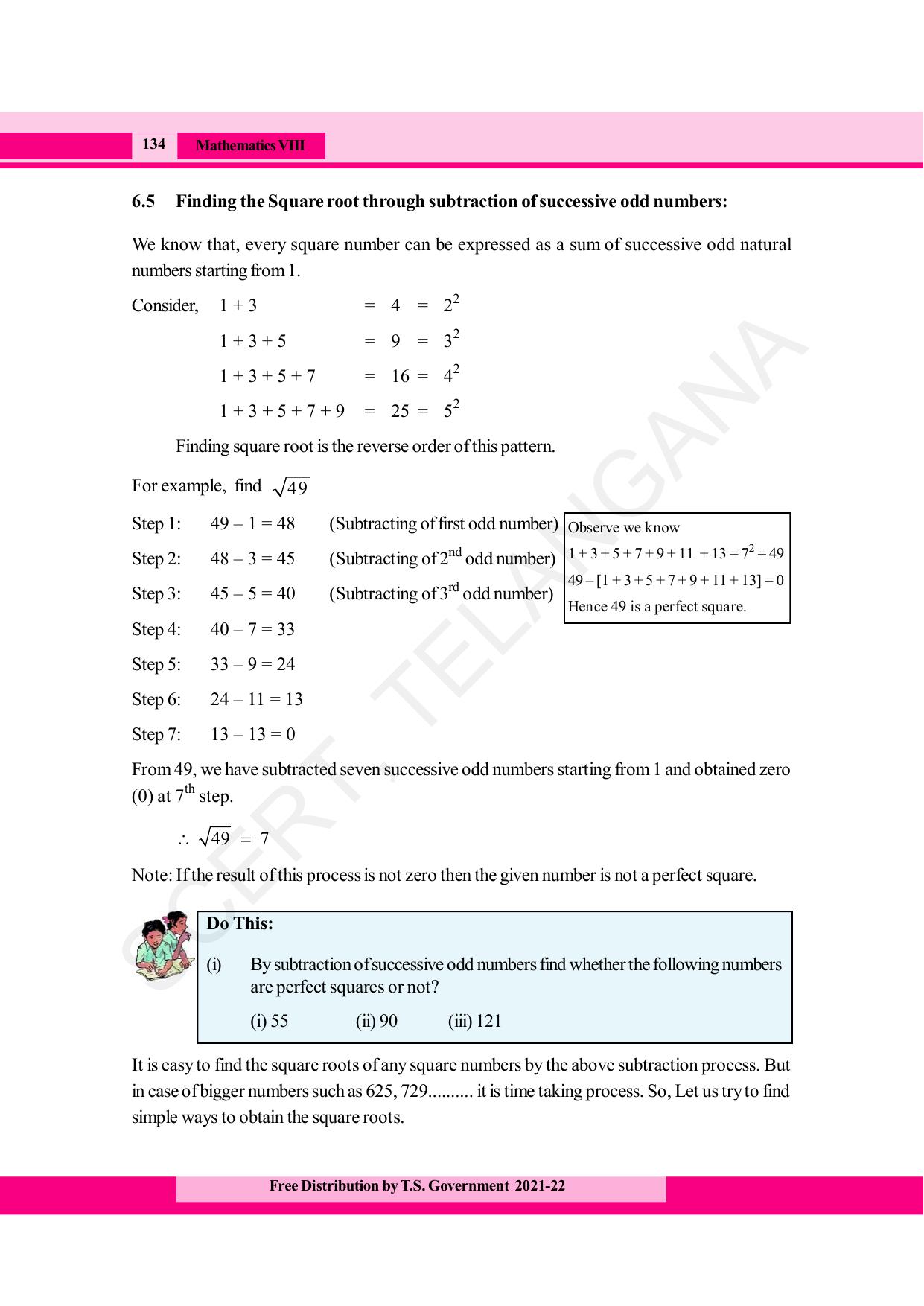TS SCERT Class 8 Maths (English Medium) Text Book - Page 146