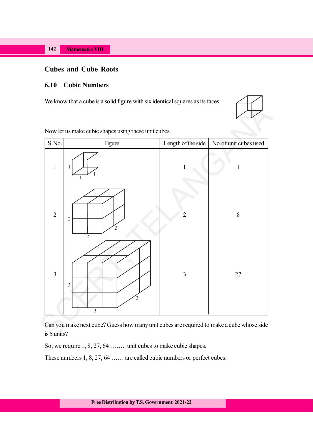 TS SCERT Class 8 Maths (English Medium) Text Book - Page 154