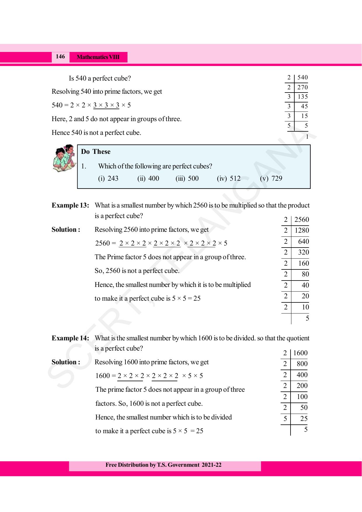 TS SCERT Class 8 Maths (English Medium) Text Book - Page 158
