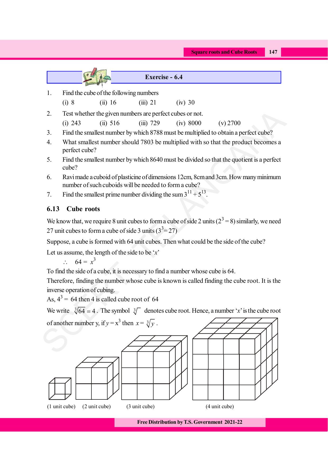 TS SCERT Class 8 Maths (English Medium) Text Book - Page 159