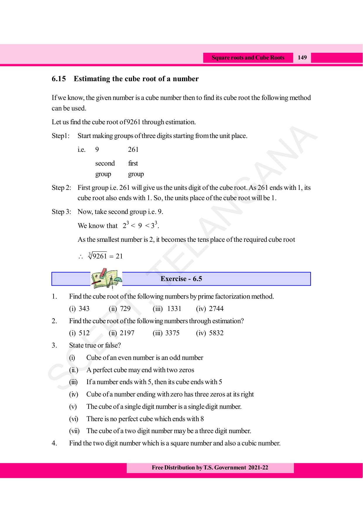 TS SCERT Class 8 Maths (English Medium) Text Book - Page 161