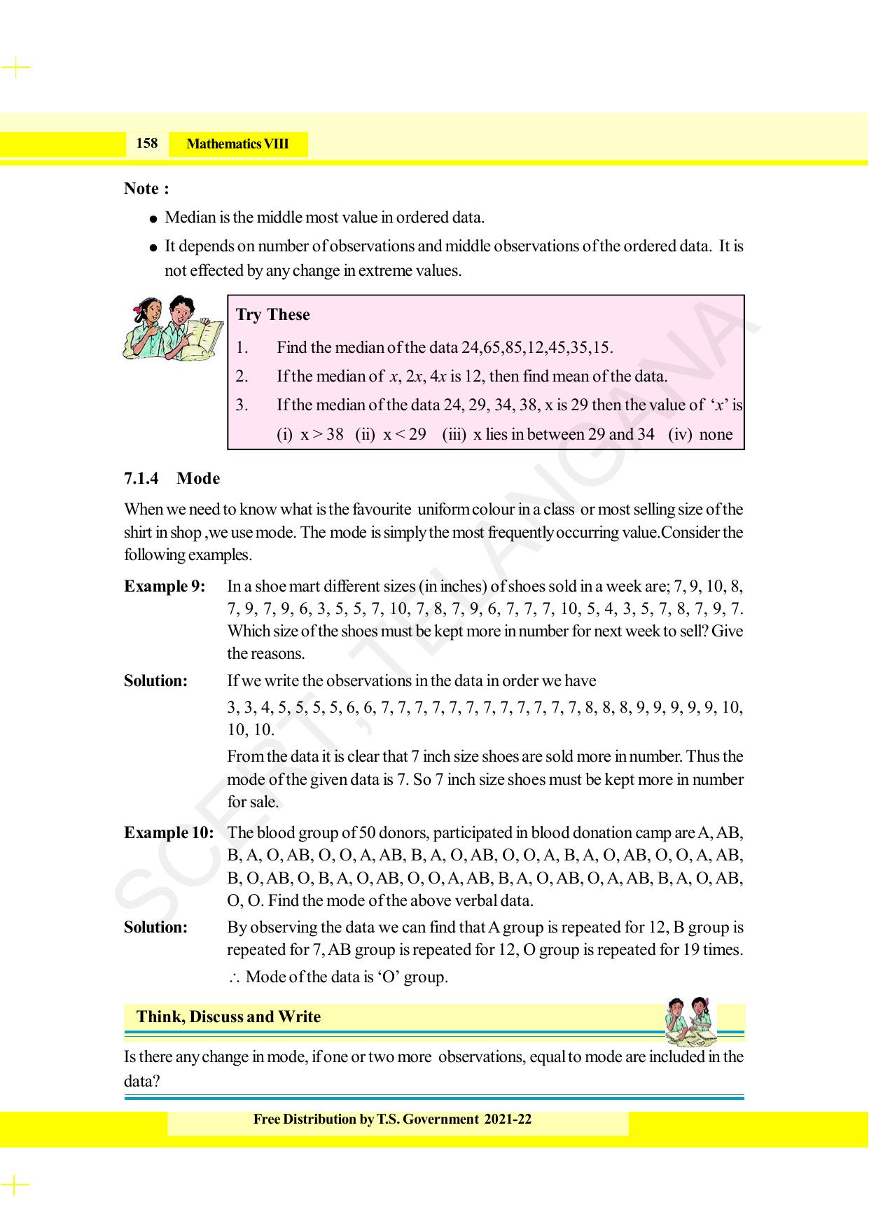 TS SCERT Class 8 Maths (English Medium) Text Book - Page 170