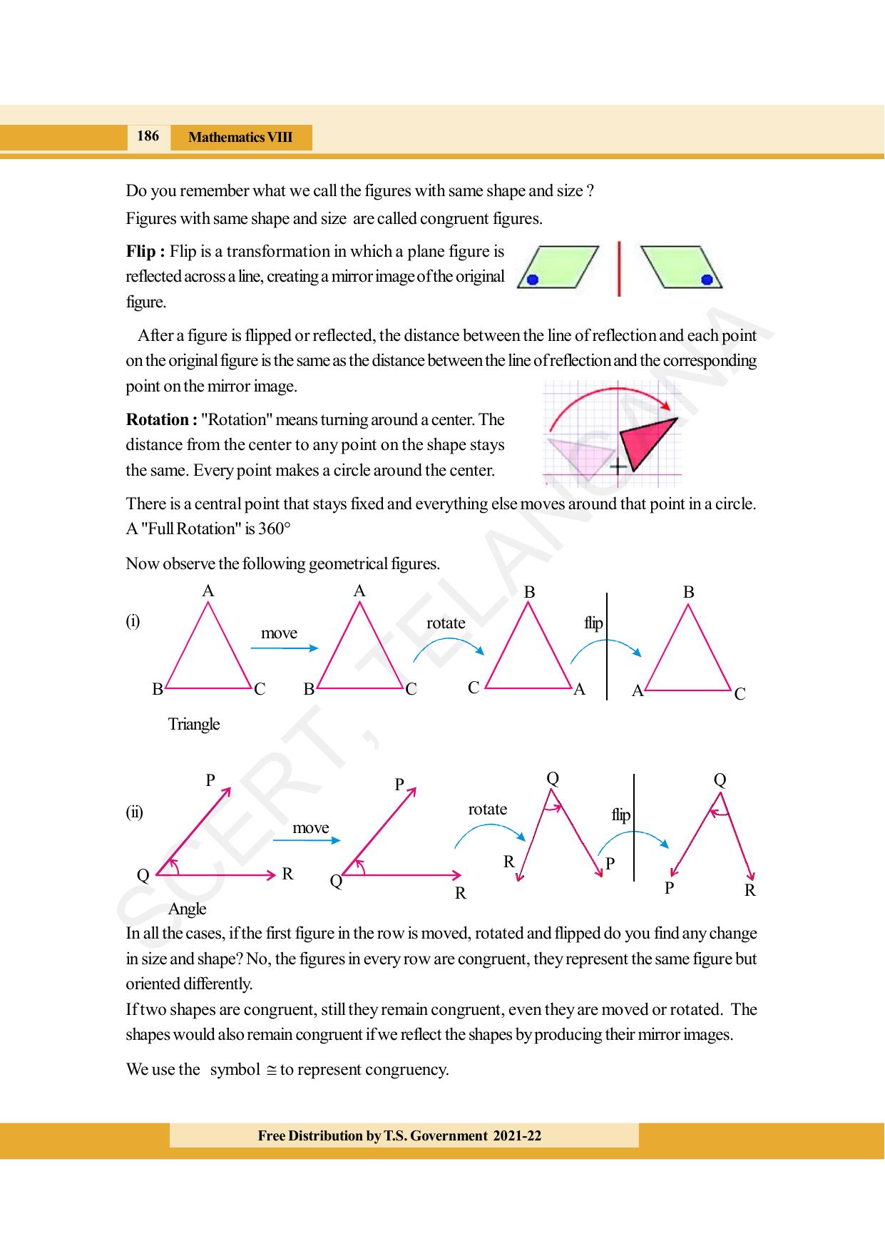 TS SCERT Class 8 Maths (English Medium) Text Book - Page 198
