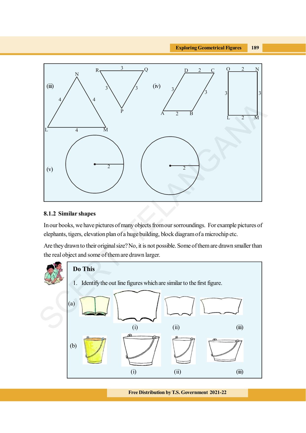 TS SCERT Class 8 Maths (English Medium) Text Book - Page 201