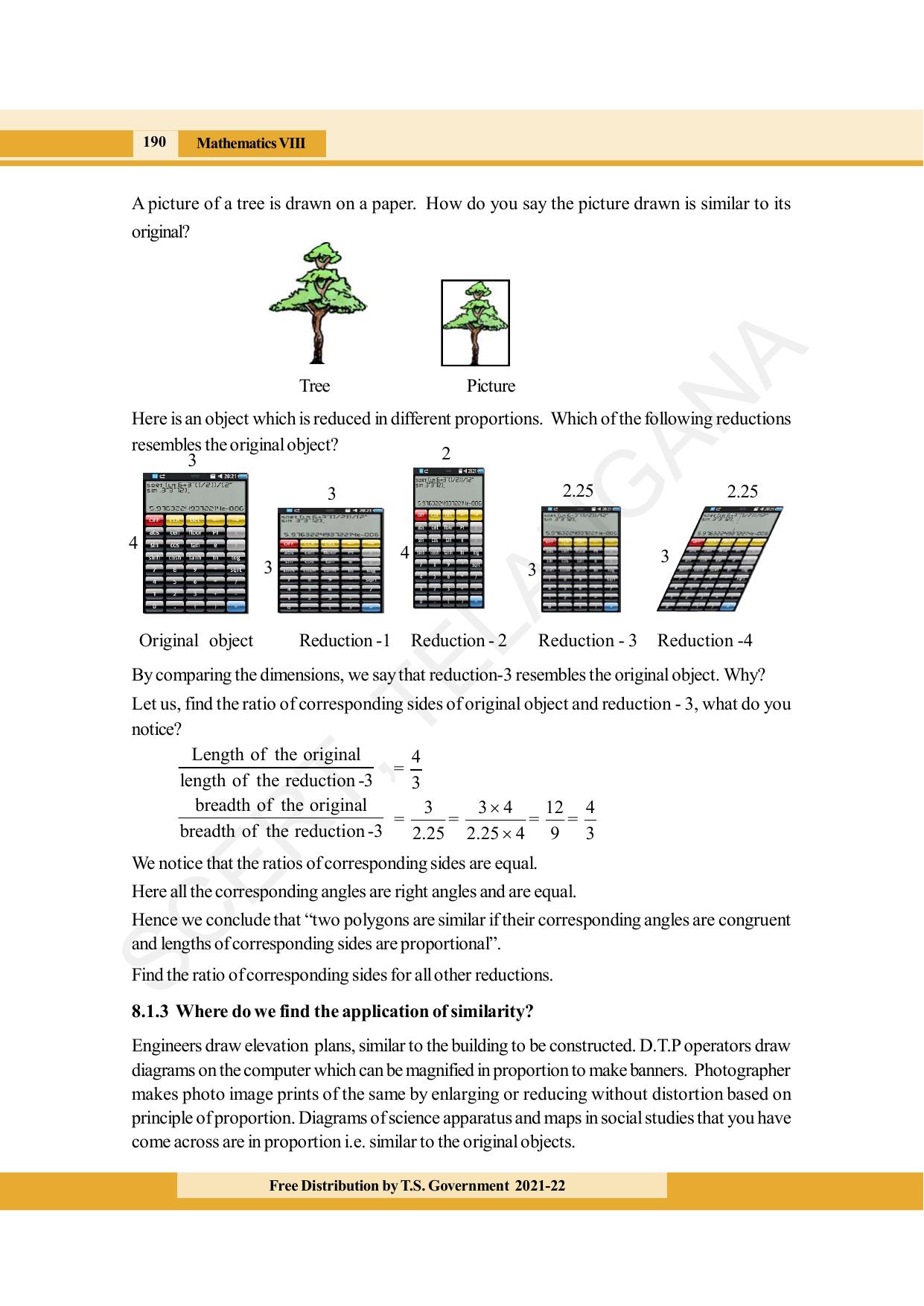 TS SCERT Class 8 Maths (English Medium) Text Book - Page 202