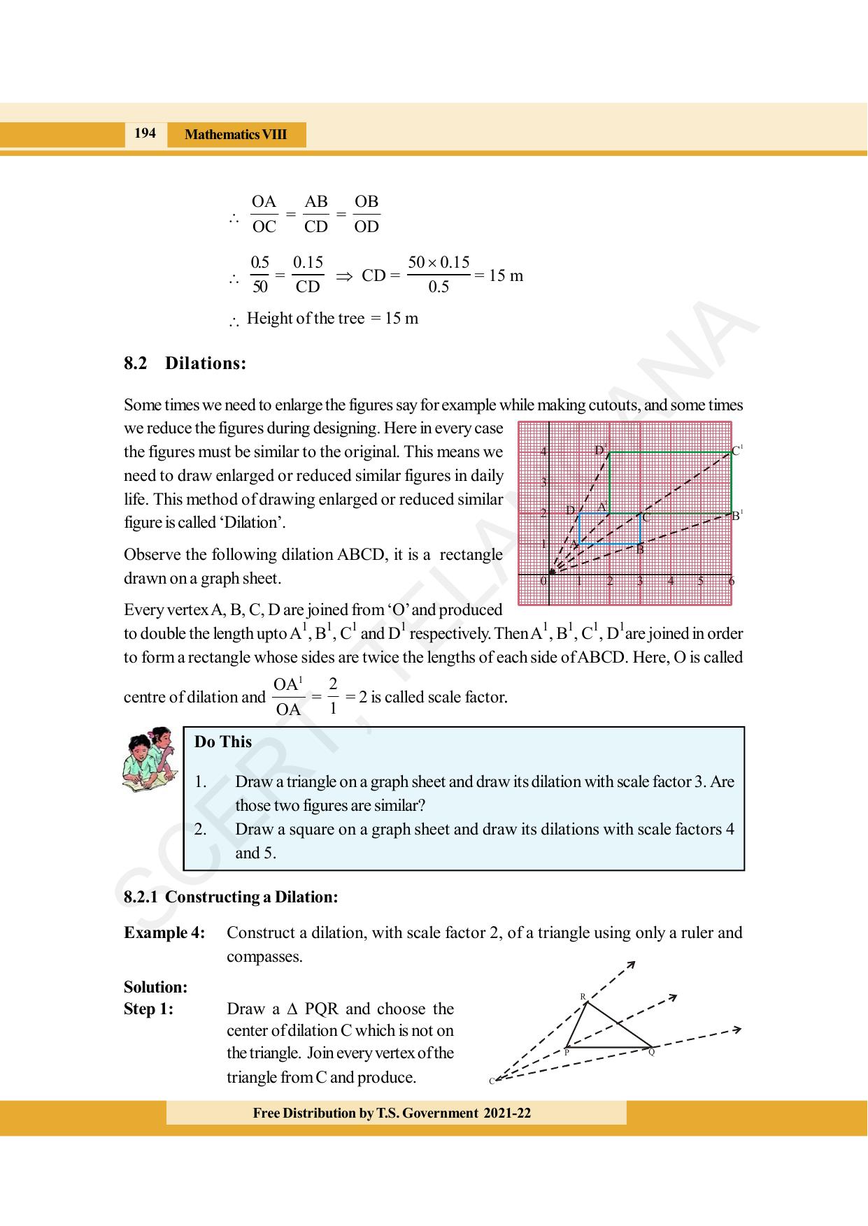 TS SCERT Class 8 Maths (English Medium) Text Book - Page 206
