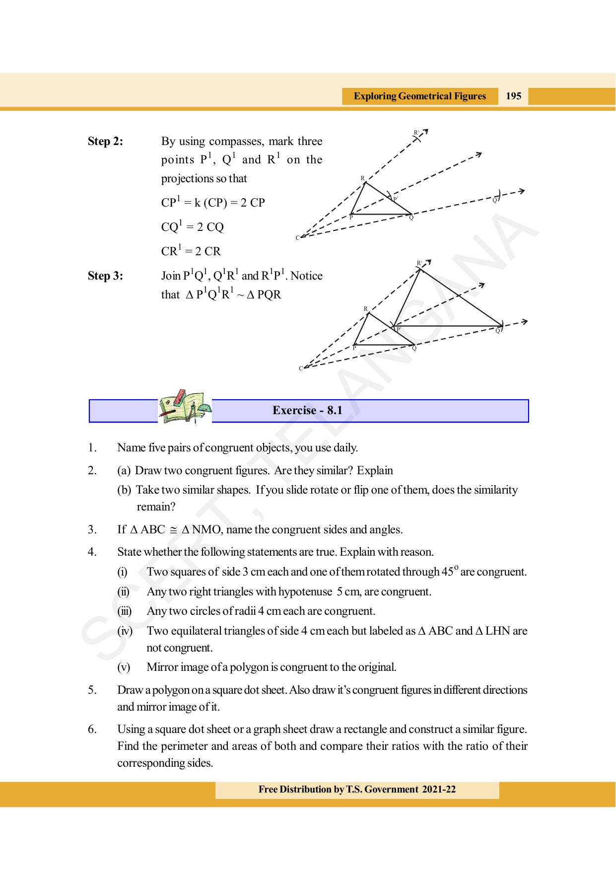 TS SCERT Class 8 Maths (English Medium) Text Book - Page 207