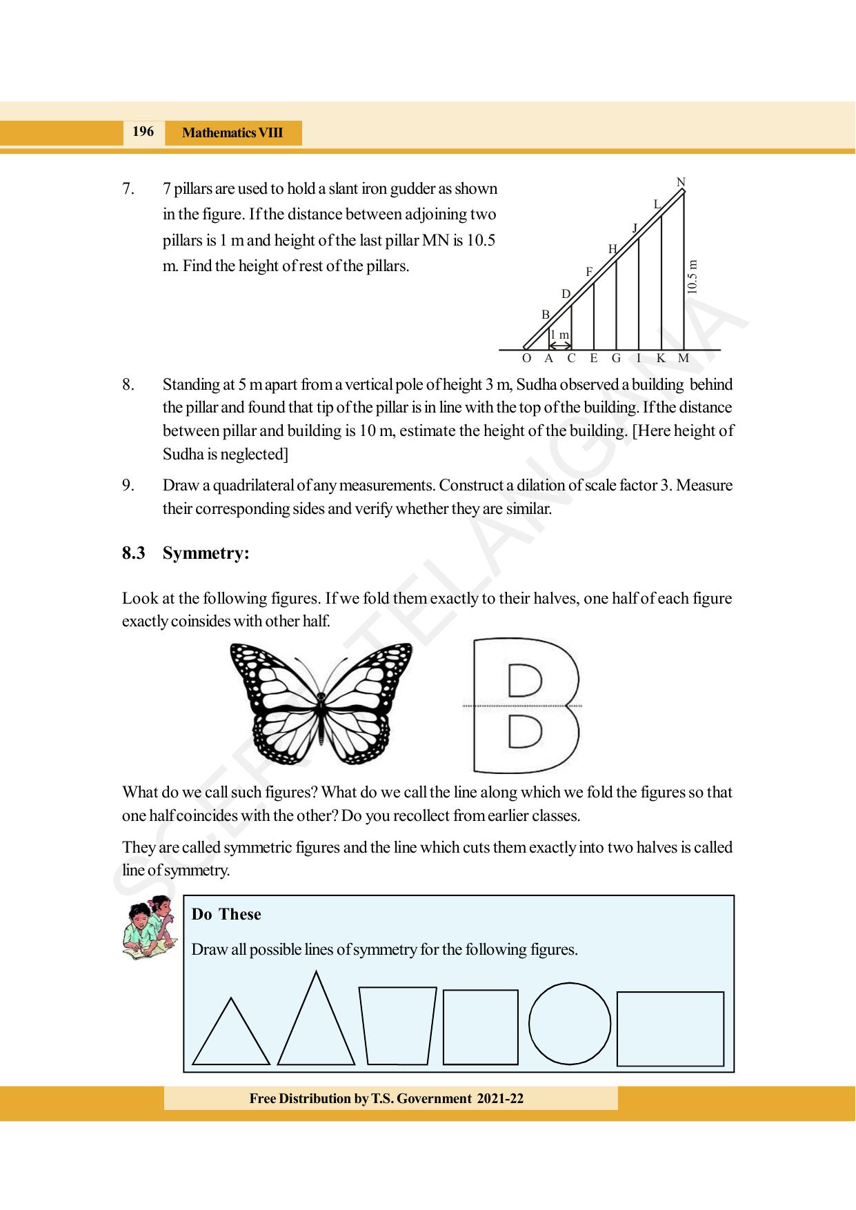 TS SCERT Class 8 Maths (English Medium) Text Book - Page 208