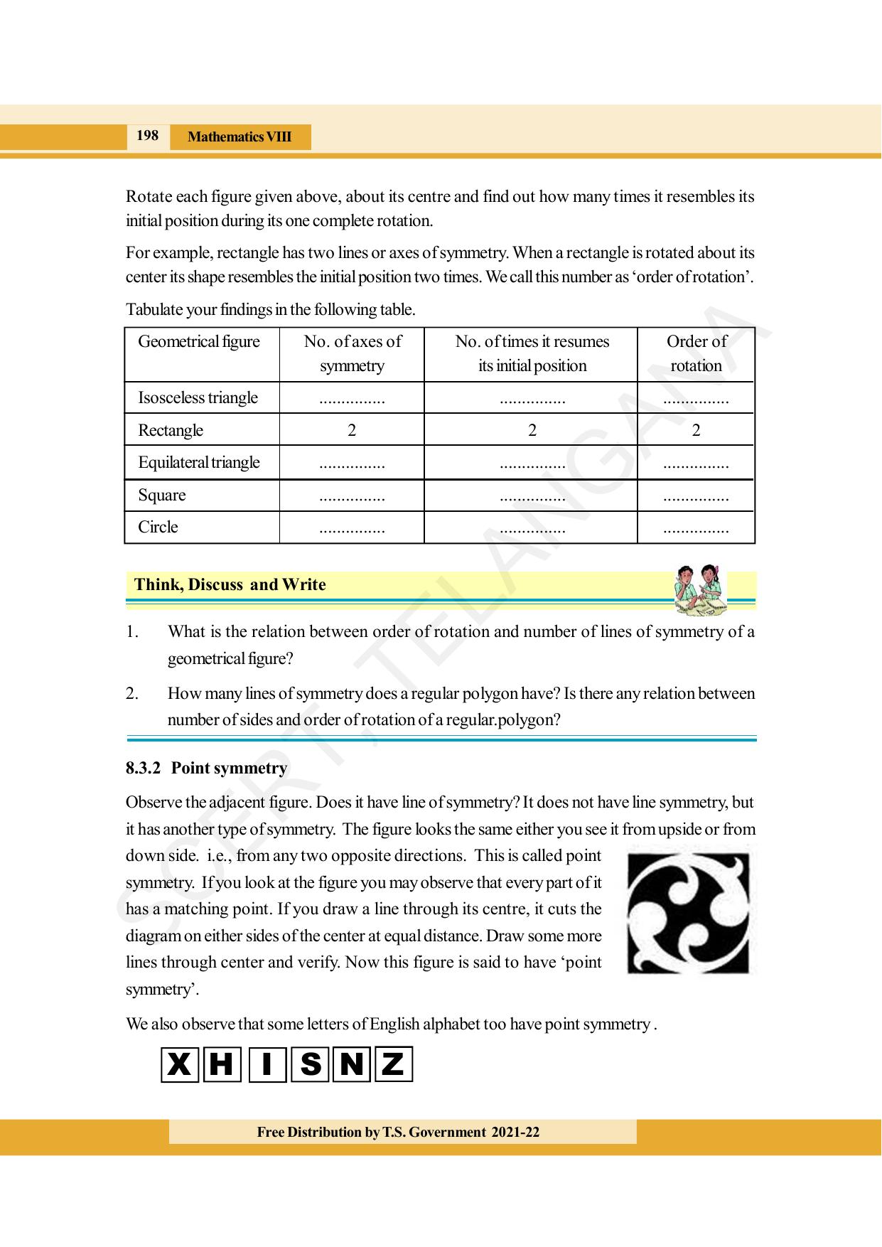 TS SCERT Class 8 Maths (English Medium) Text Book - Page 210