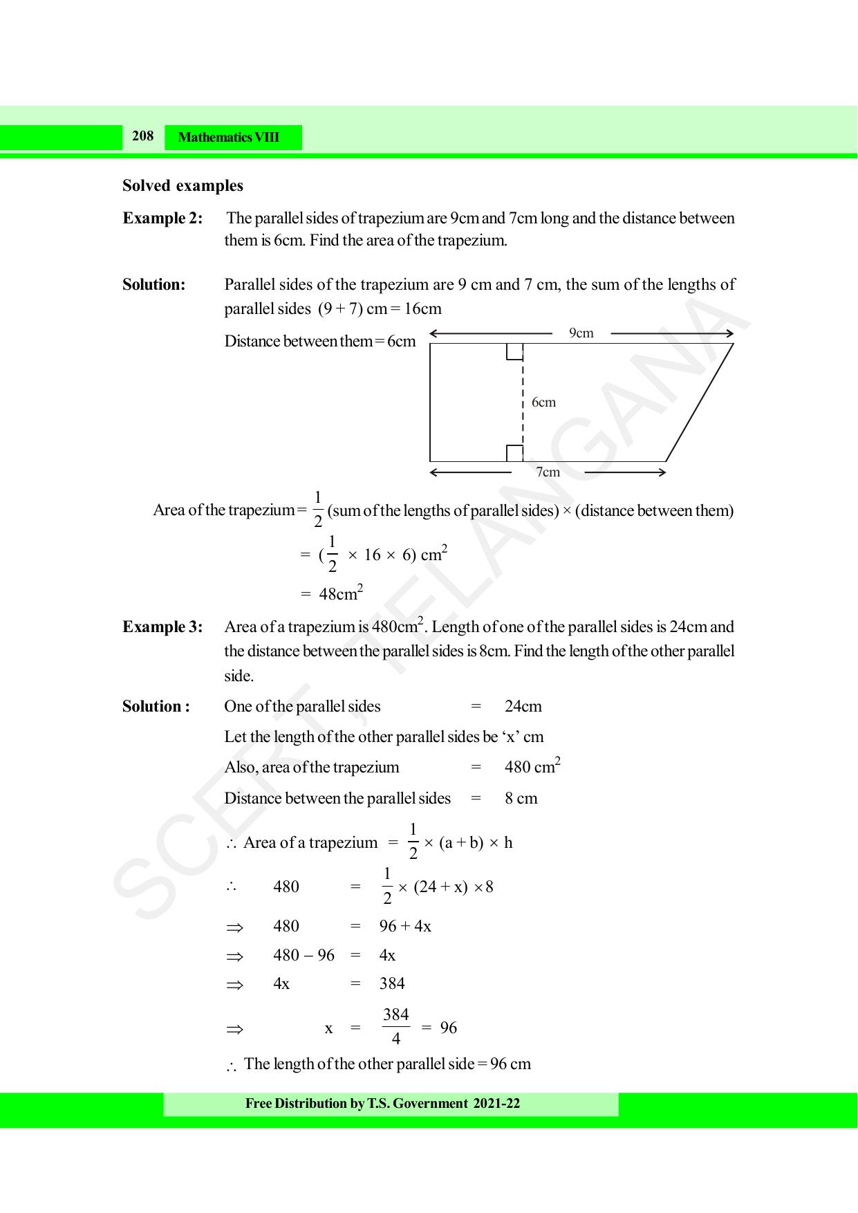 TS SCERT Class 8 Maths (English Medium) Text Book - Page 220