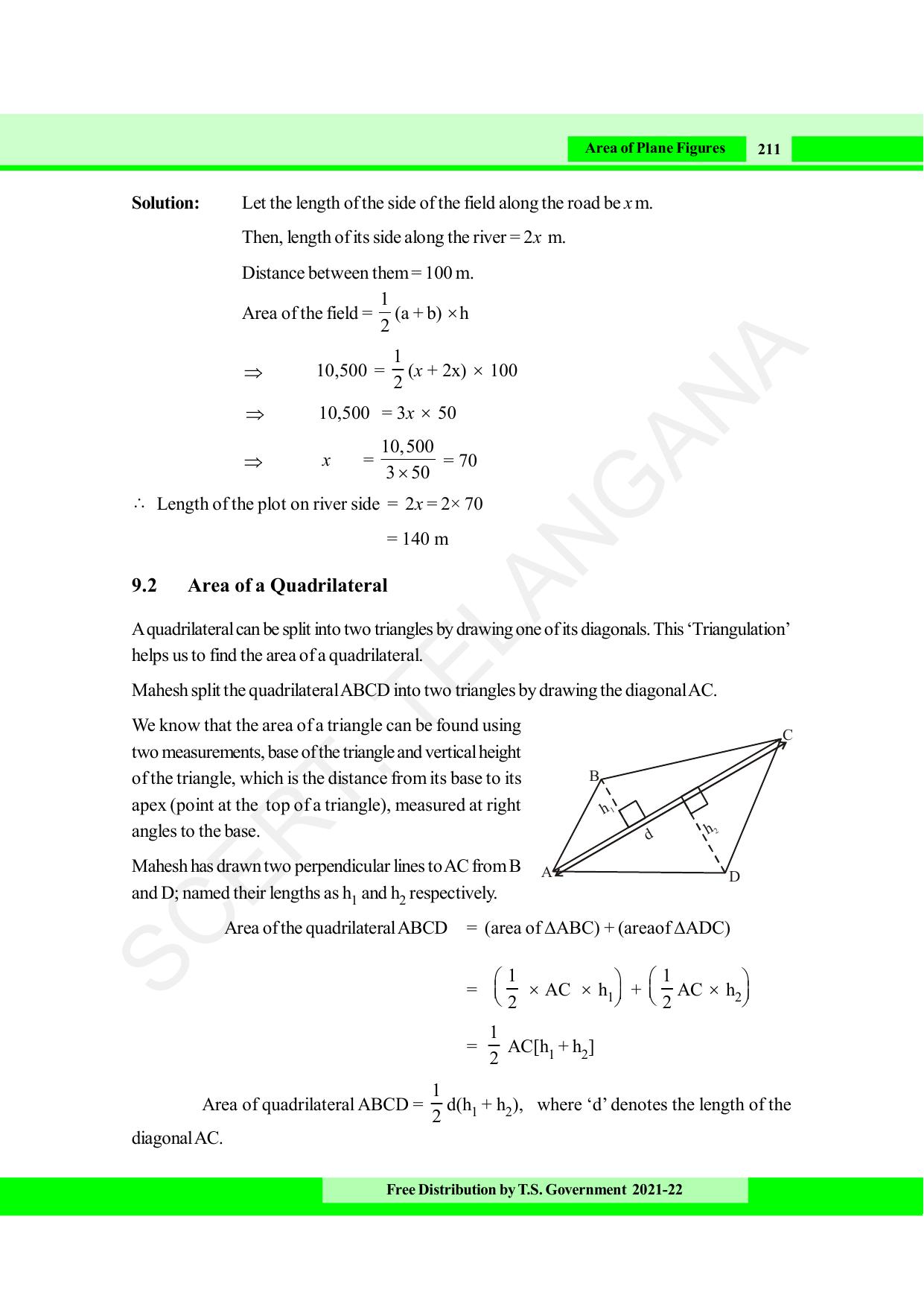 TS SCERT Class 8 Maths (English Medium) Text Book - Page 223