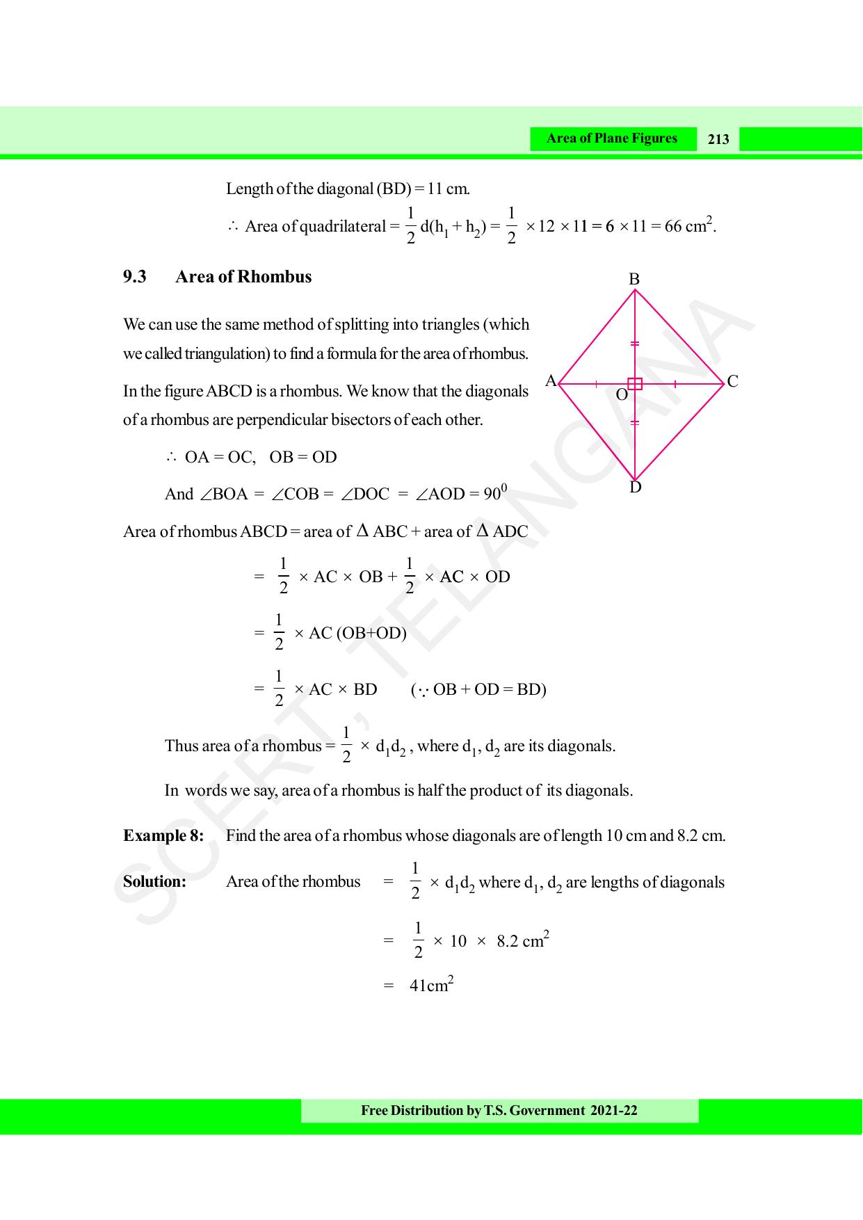 TS SCERT Class 8 Maths (English Medium) Text Book - Page 225