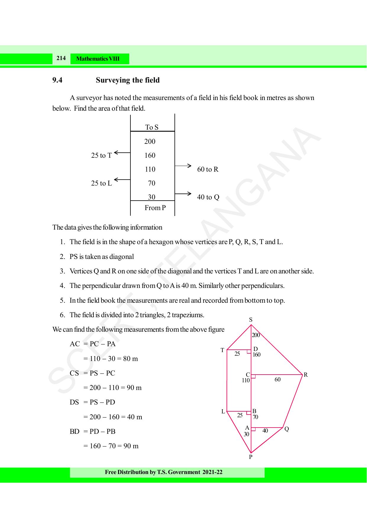 TS SCERT Class 8 Maths (English Medium) Text Book - Page 226