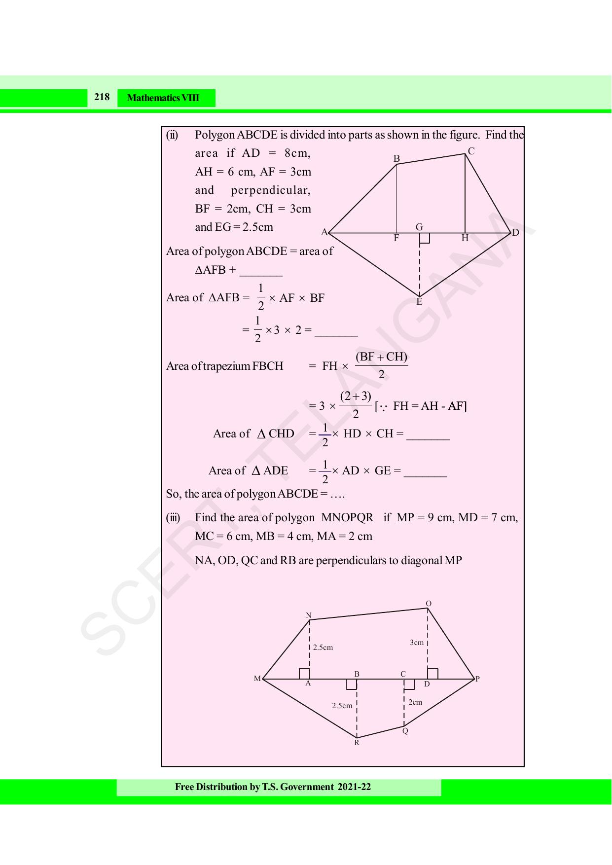 TS SCERT Class 8 Maths (English Medium) Text Book - Page 230
