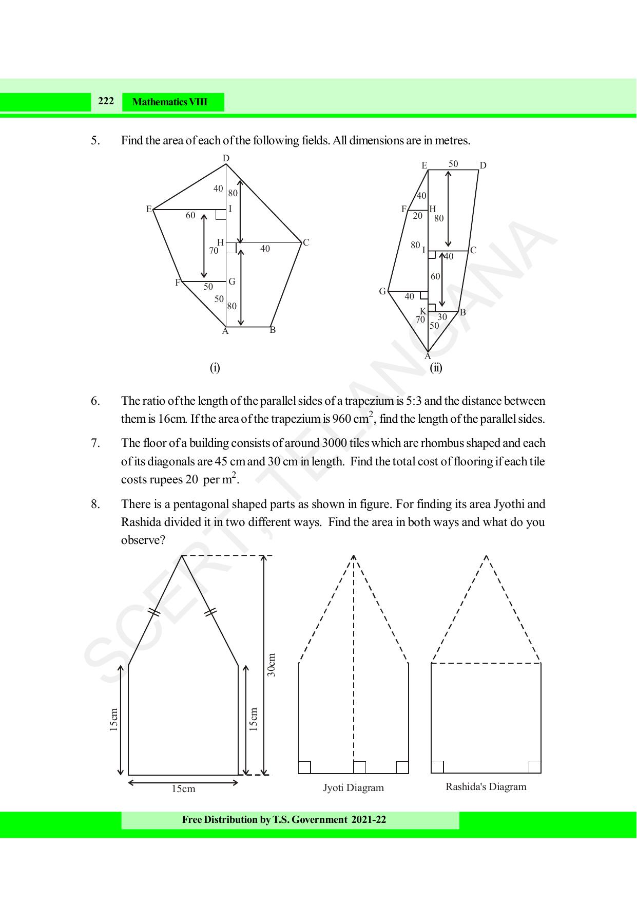 TS SCERT Class 8 Maths (English Medium) Text Book - Page 234
