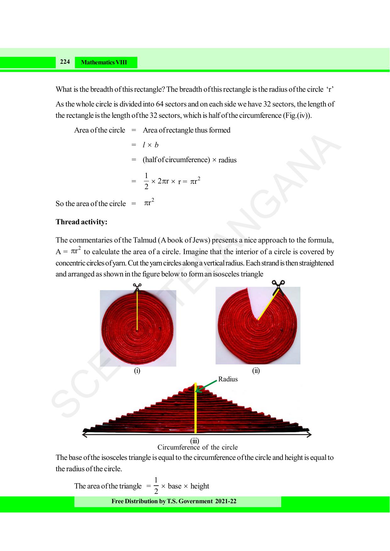 TS SCERT Class 8 Maths (English Medium) Text Book - Page 236