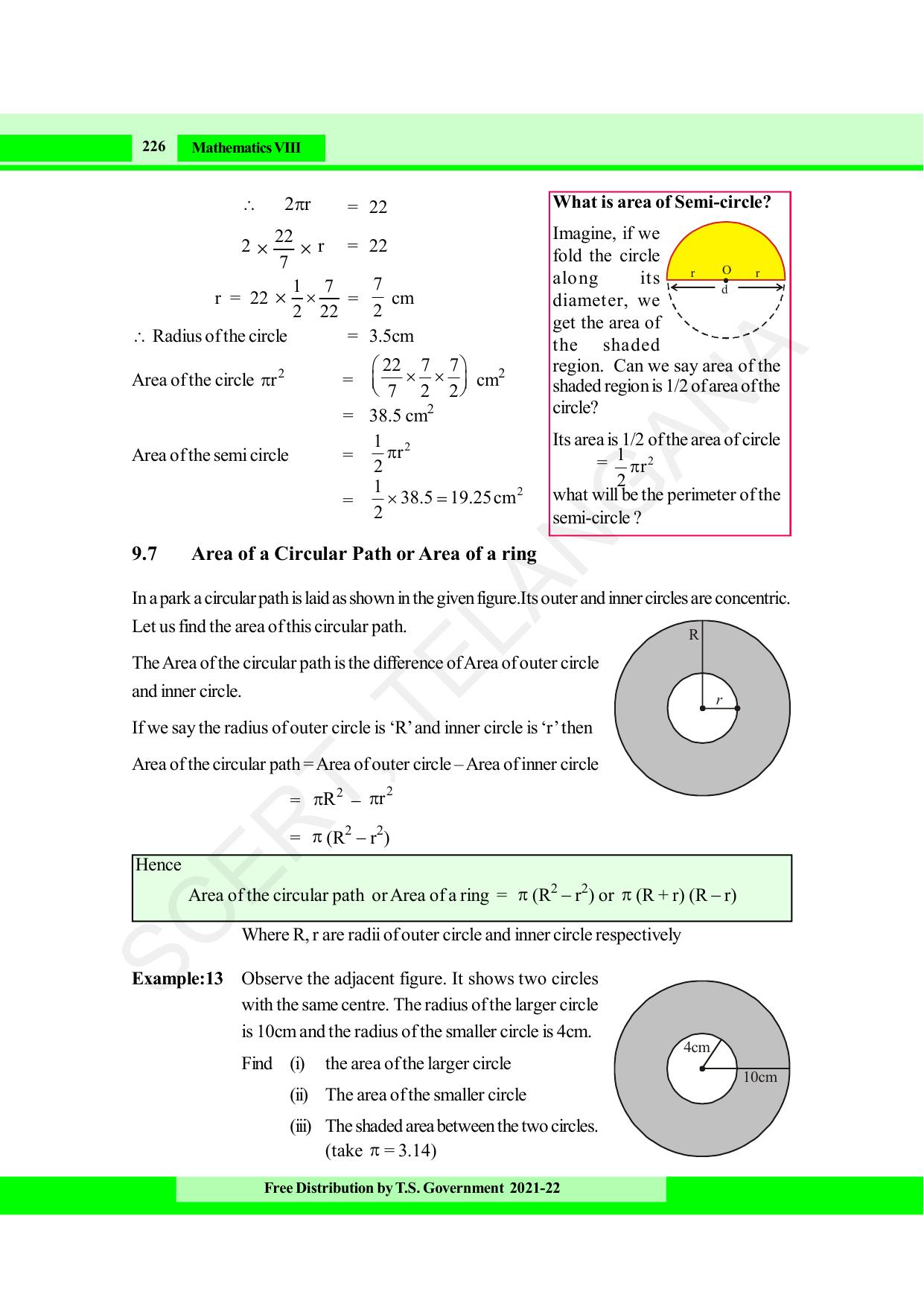 TS SCERT Class 8 Maths (English Medium) Text Book - Page 238