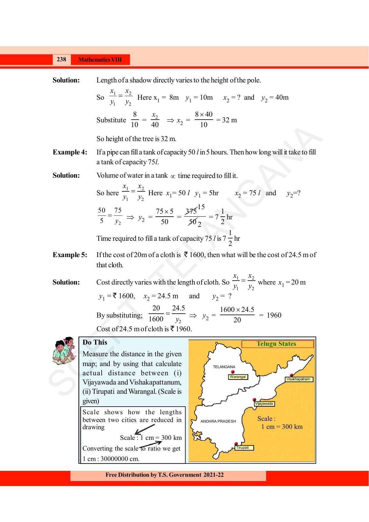 TS SCERT Class 8 Maths (English Medium) Text Book - Page 250