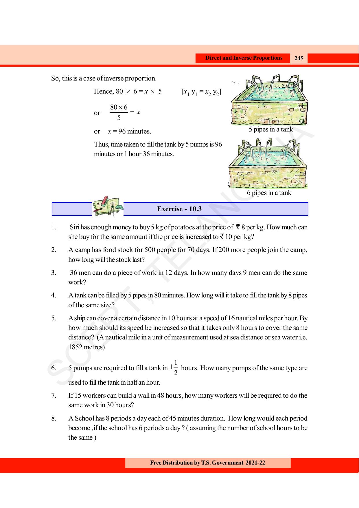 TS SCERT Class 8 Maths (English Medium) Text Book - Page 257