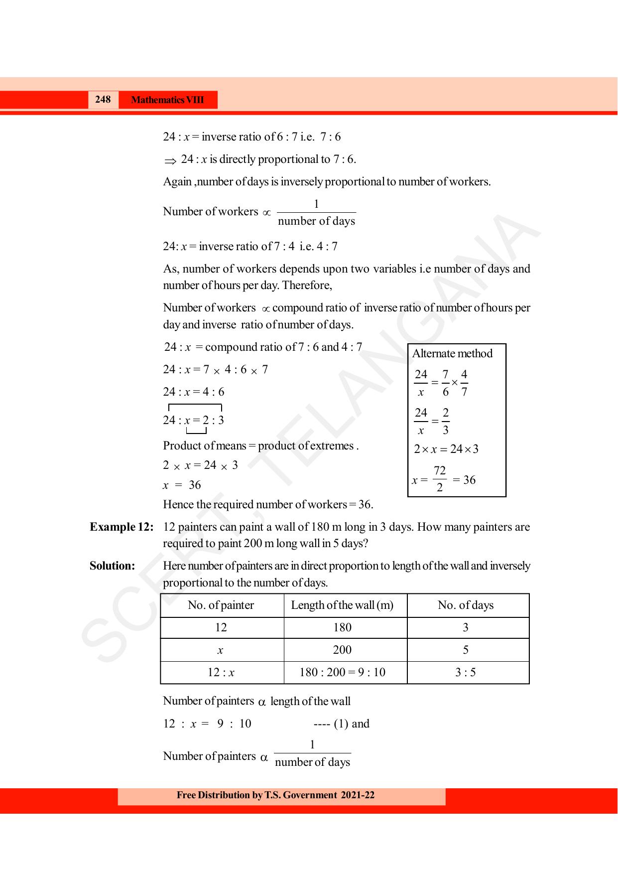TS SCERT Class 8 Maths (English Medium) Text Book - Page 260