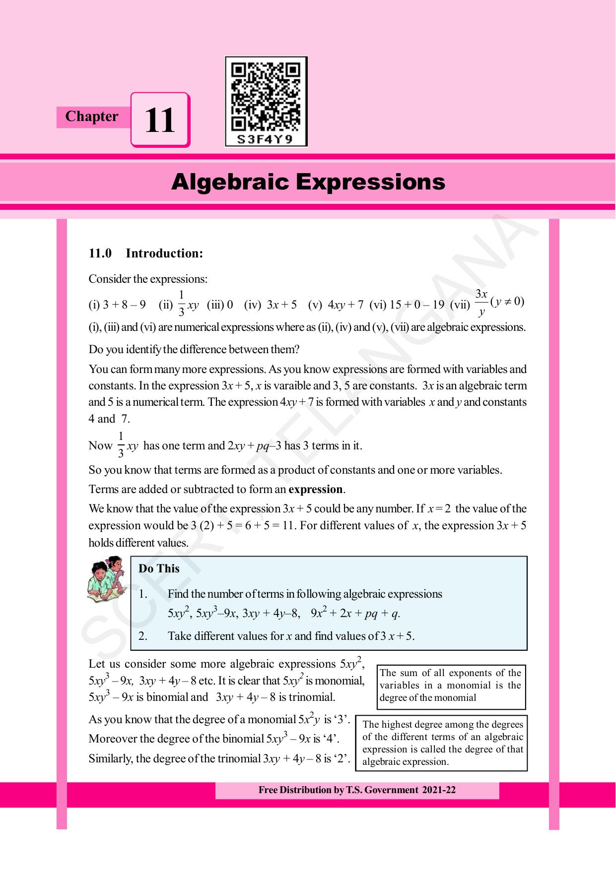 TS SCERT Class 8 Maths (English Medium) Text Book - Page 263
