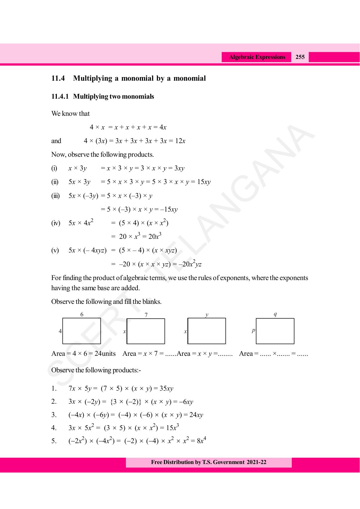 TS SCERT Class 8 Maths (English Medium) Text Book - Page 267