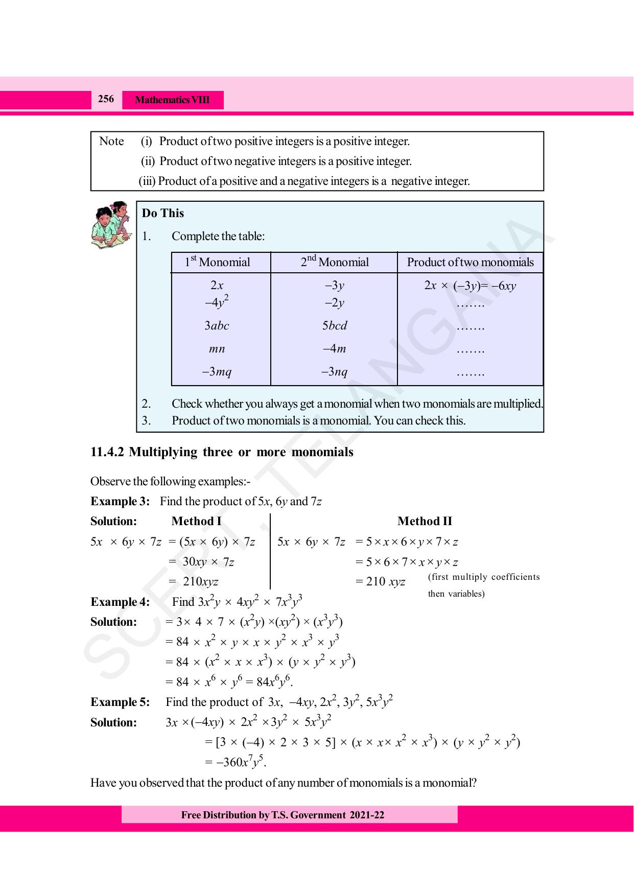 TS SCERT Class 8 Maths (English Medium) Text Book - Page 268