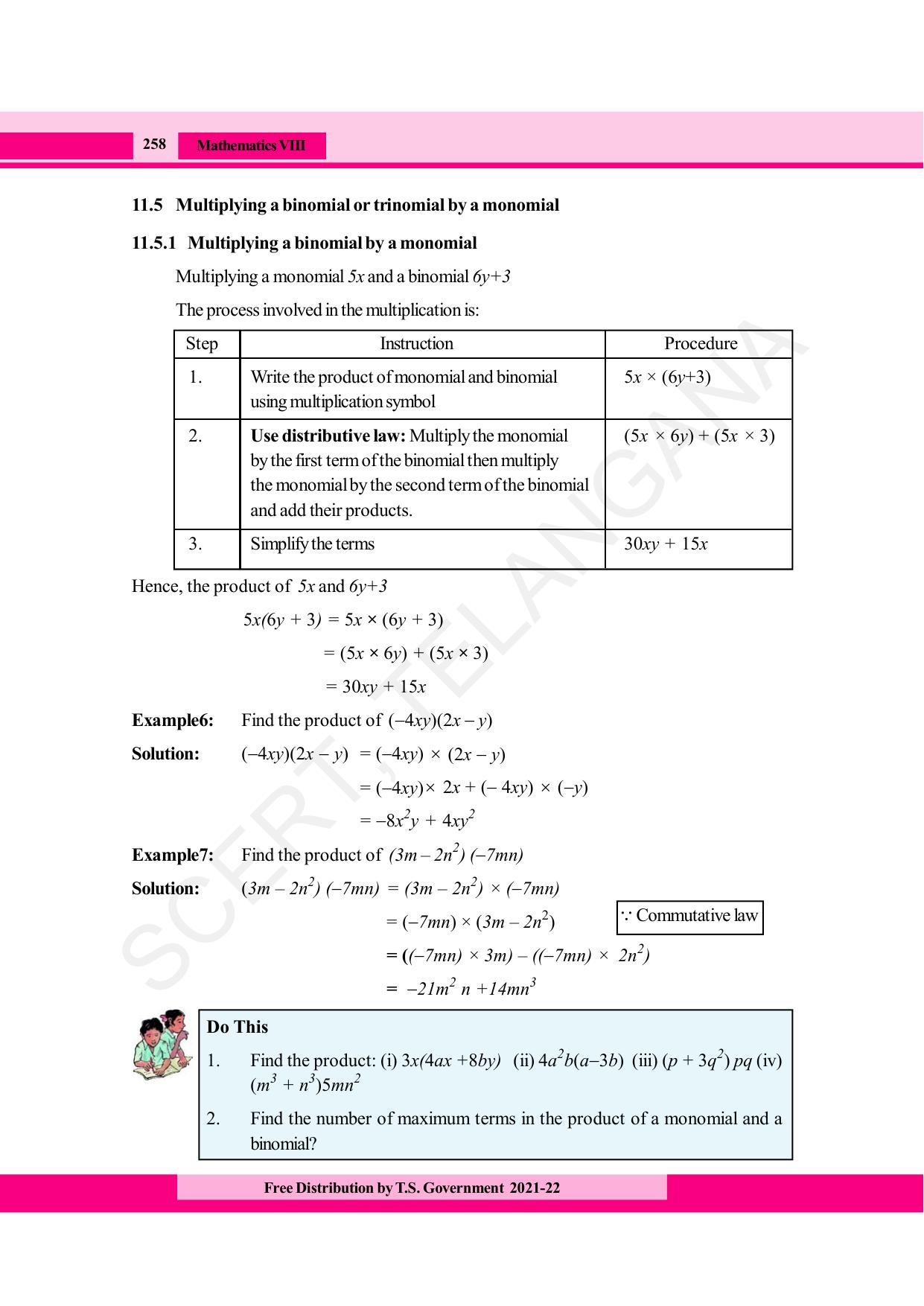 TS SCERT Class 8 Maths (English Medium) Text Book - Page 270