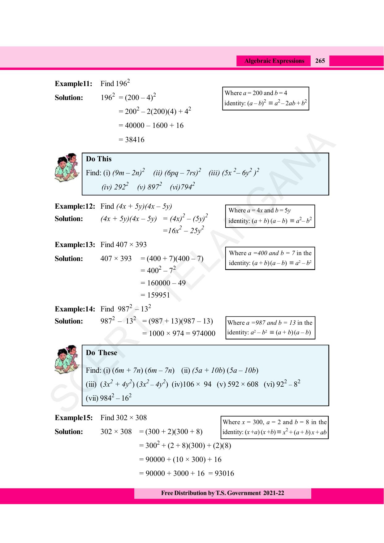 TS SCERT Class 8 Maths (English Medium) Text Book - Page 277