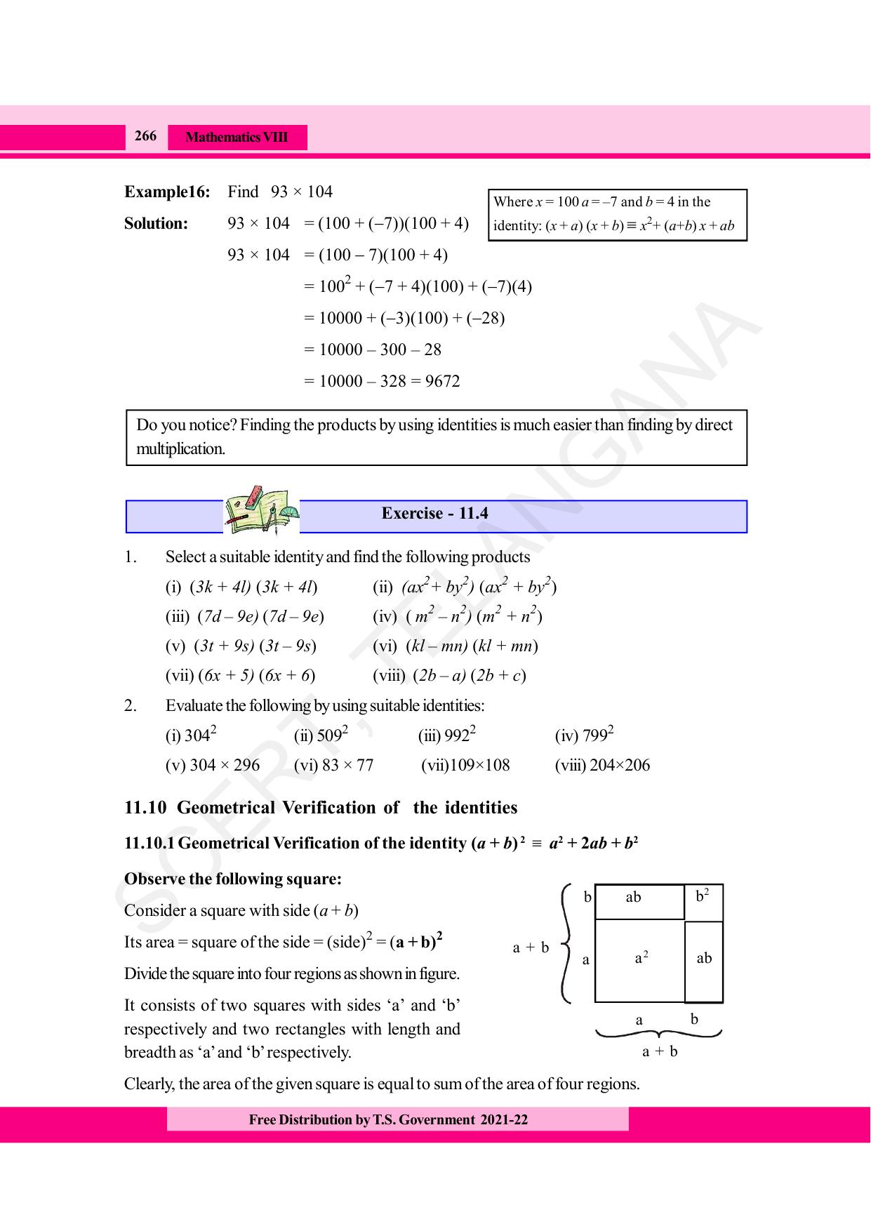 TS SCERT Class 8 Maths (English Medium) Text Book - Page 278