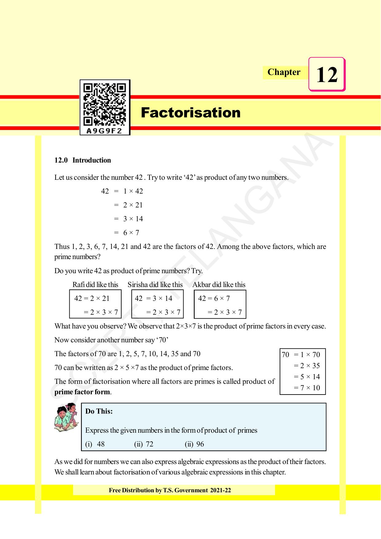 TS SCERT Class 8 Maths (English Medium) Text Book - Page 282