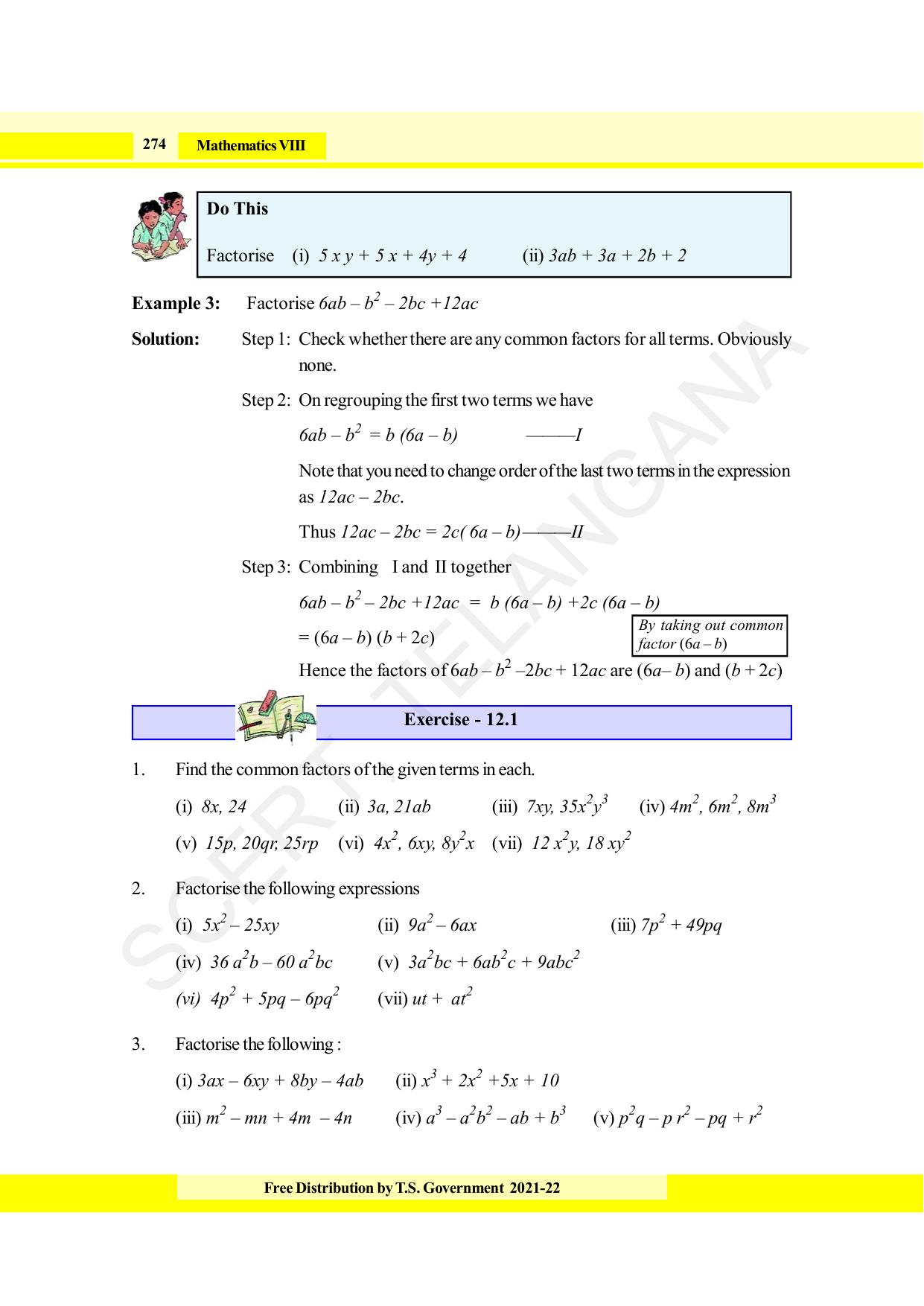 TS SCERT Class 8 Maths (English Medium) Text Book - Page 286
