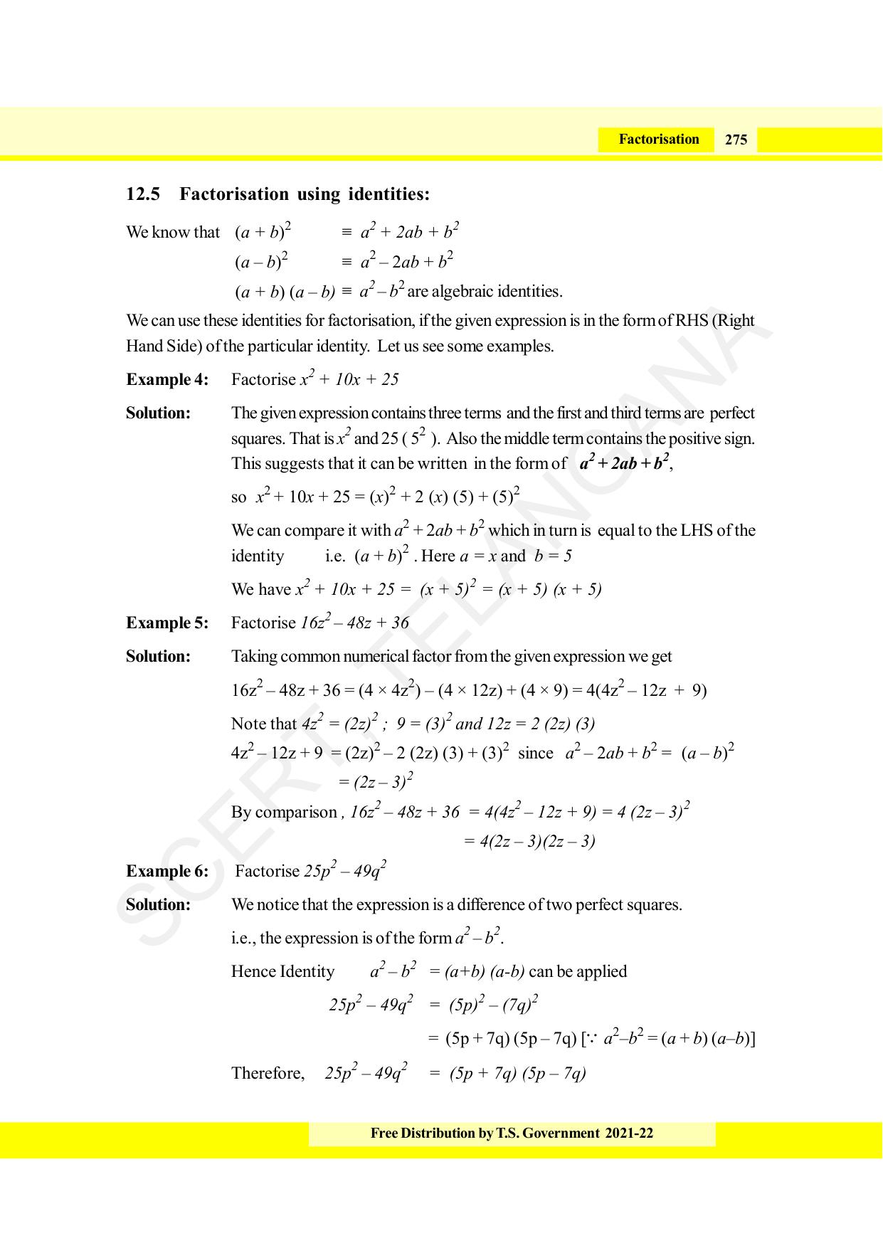 TS SCERT Class 8 Maths (English Medium) Text Book - Page 287