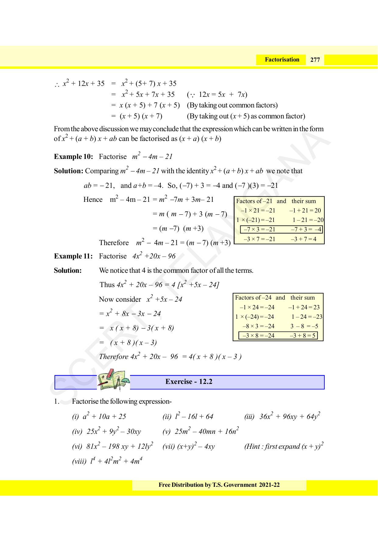 TS SCERT Class 8 Maths (English Medium) Text Book - Page 289
