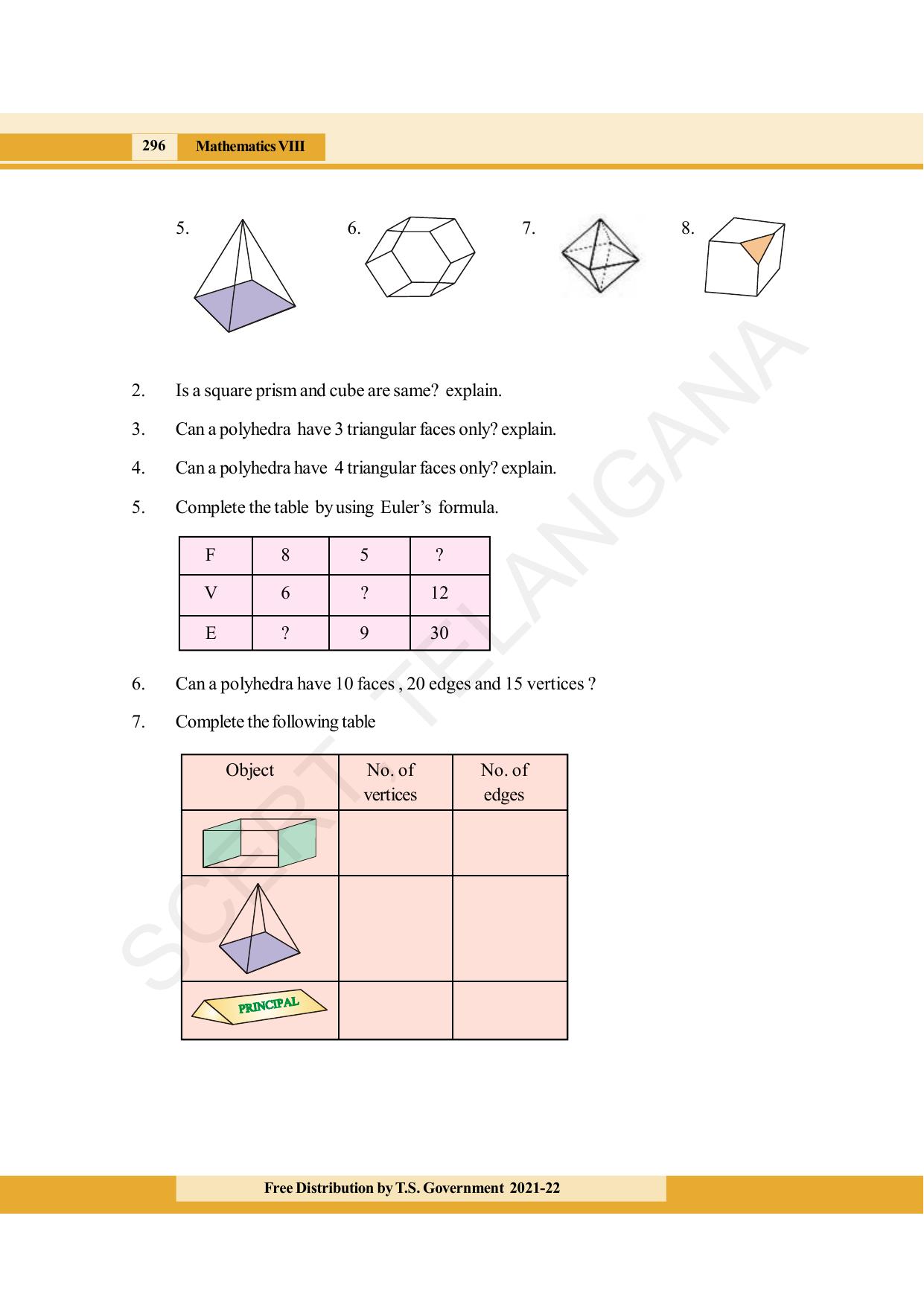 TS SCERT Class 8 Maths (English Medium) Text Book - Page 308