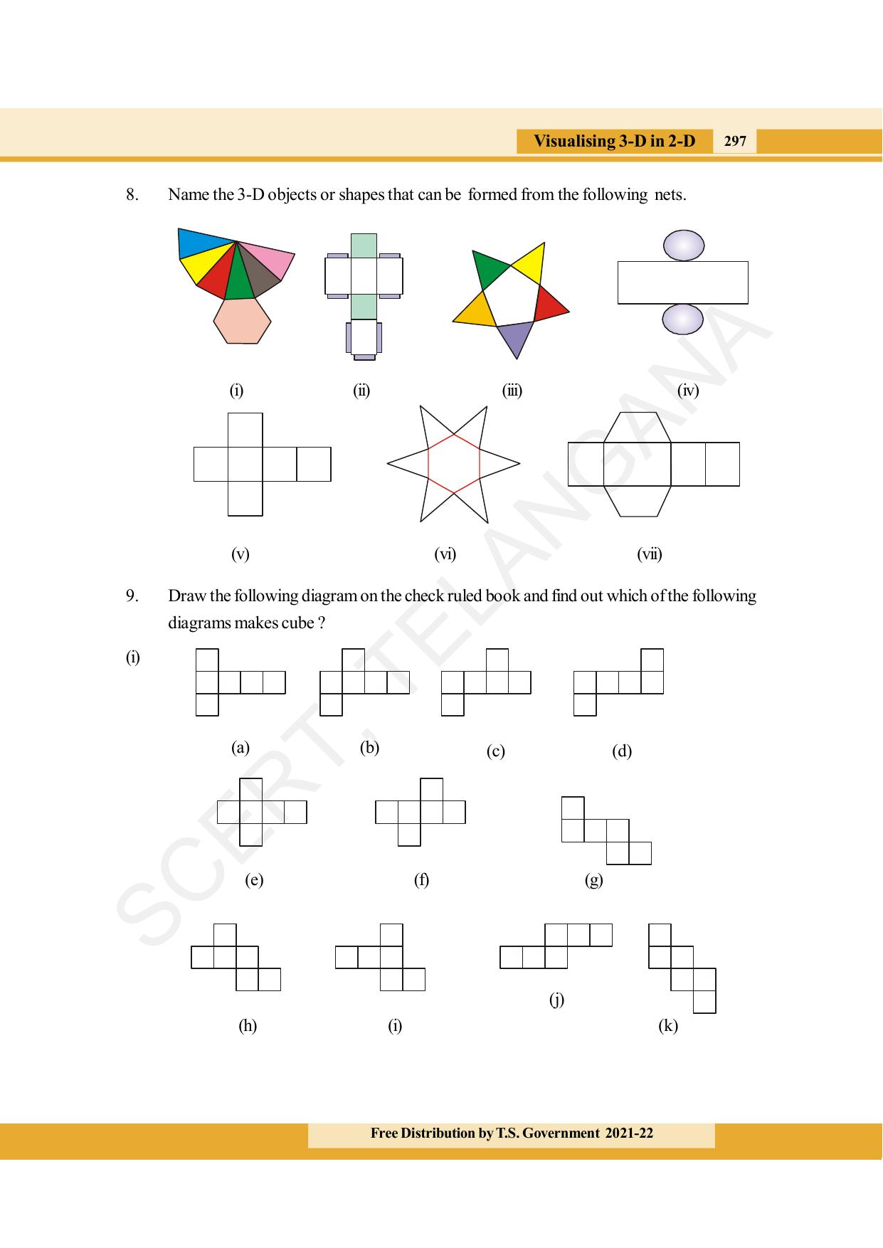 TS SCERT Class 8 Maths (English Medium) Text Book - Page 309