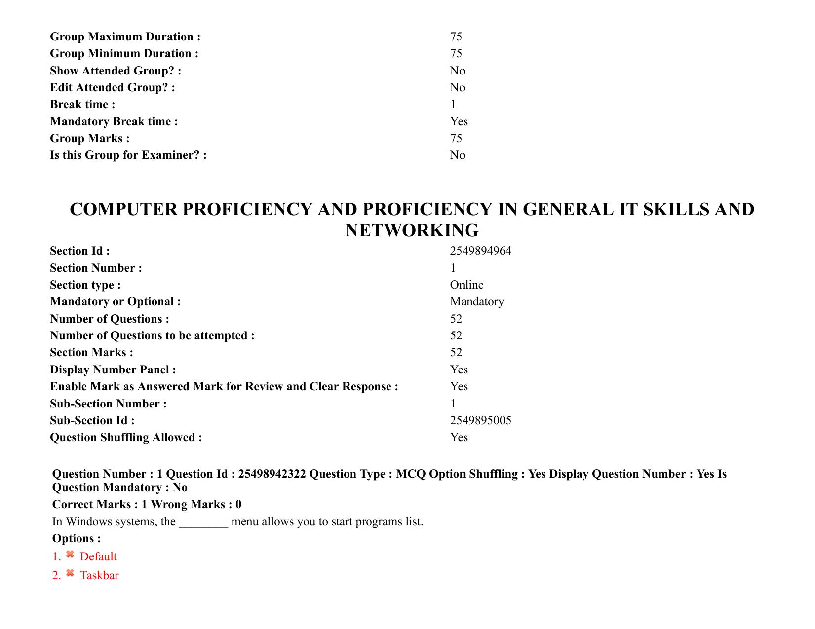 MP CPCT 26 December 2021 Question Paper Shift 2 - Page 2