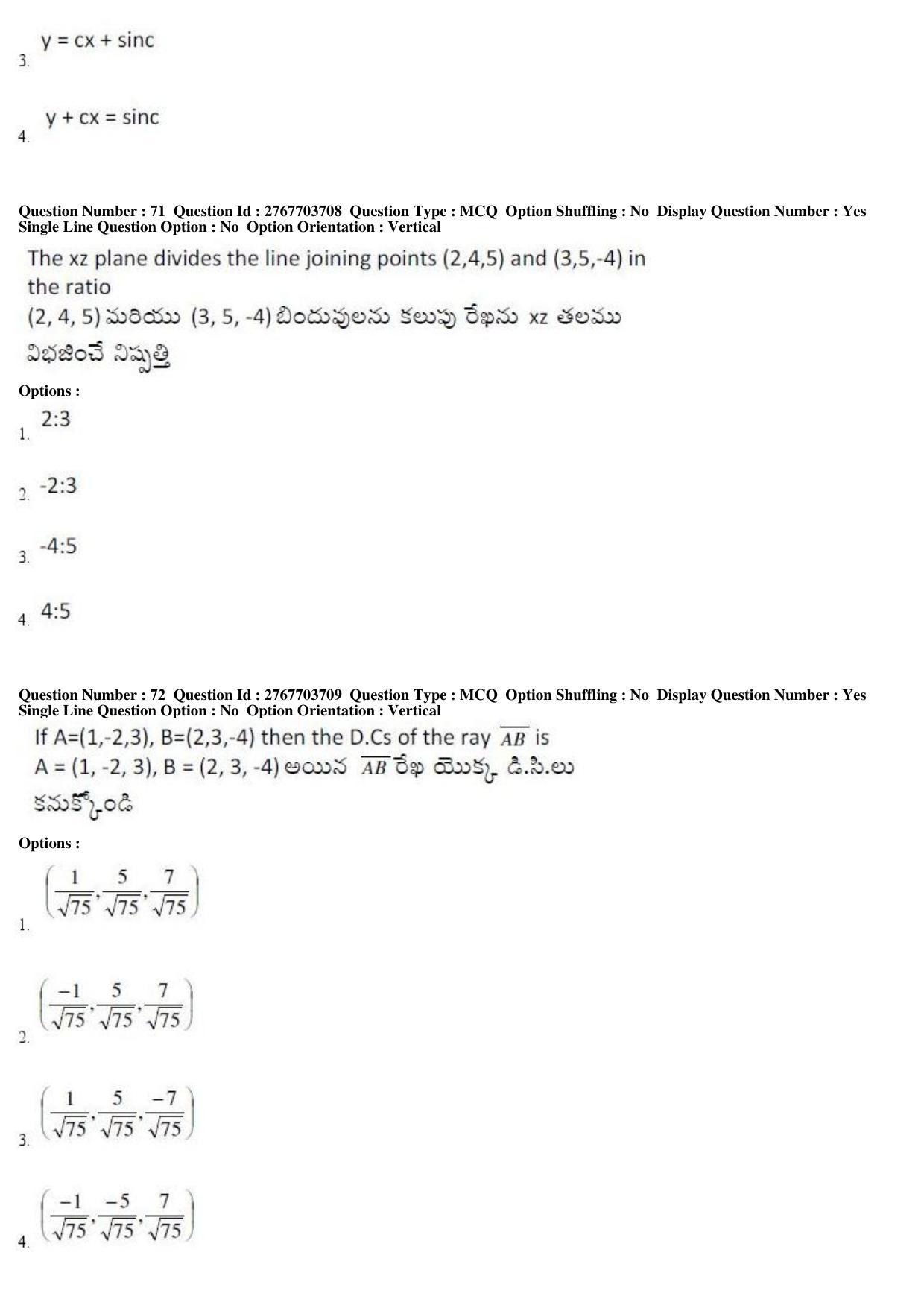 AP EDCET 2019 Mathematics Question Paper - Page 31