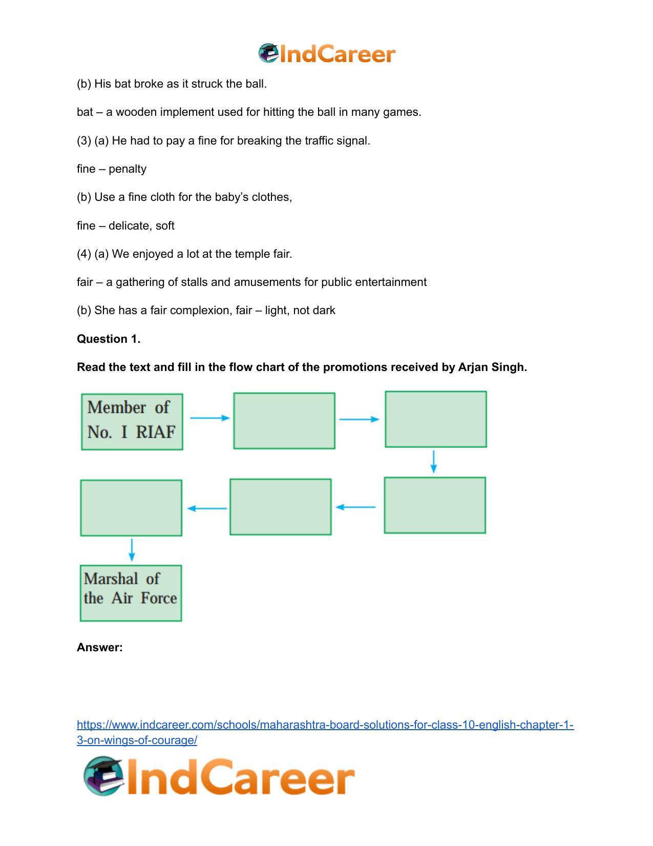 Maharashtra Board Solutions for Class 10- English: Chapter 1.3- On Wings of Courage - Page 5